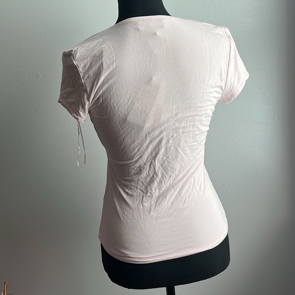 Guess Soft Pink Ruched Blouse - Picture 2 of 4